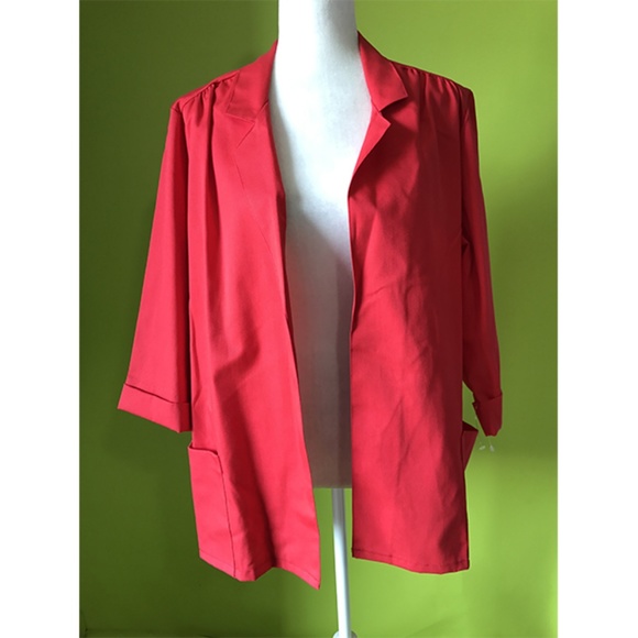 Booth Bay Lapel Collar Open Front Blazer 38 / 18W - Picture 1 of 8